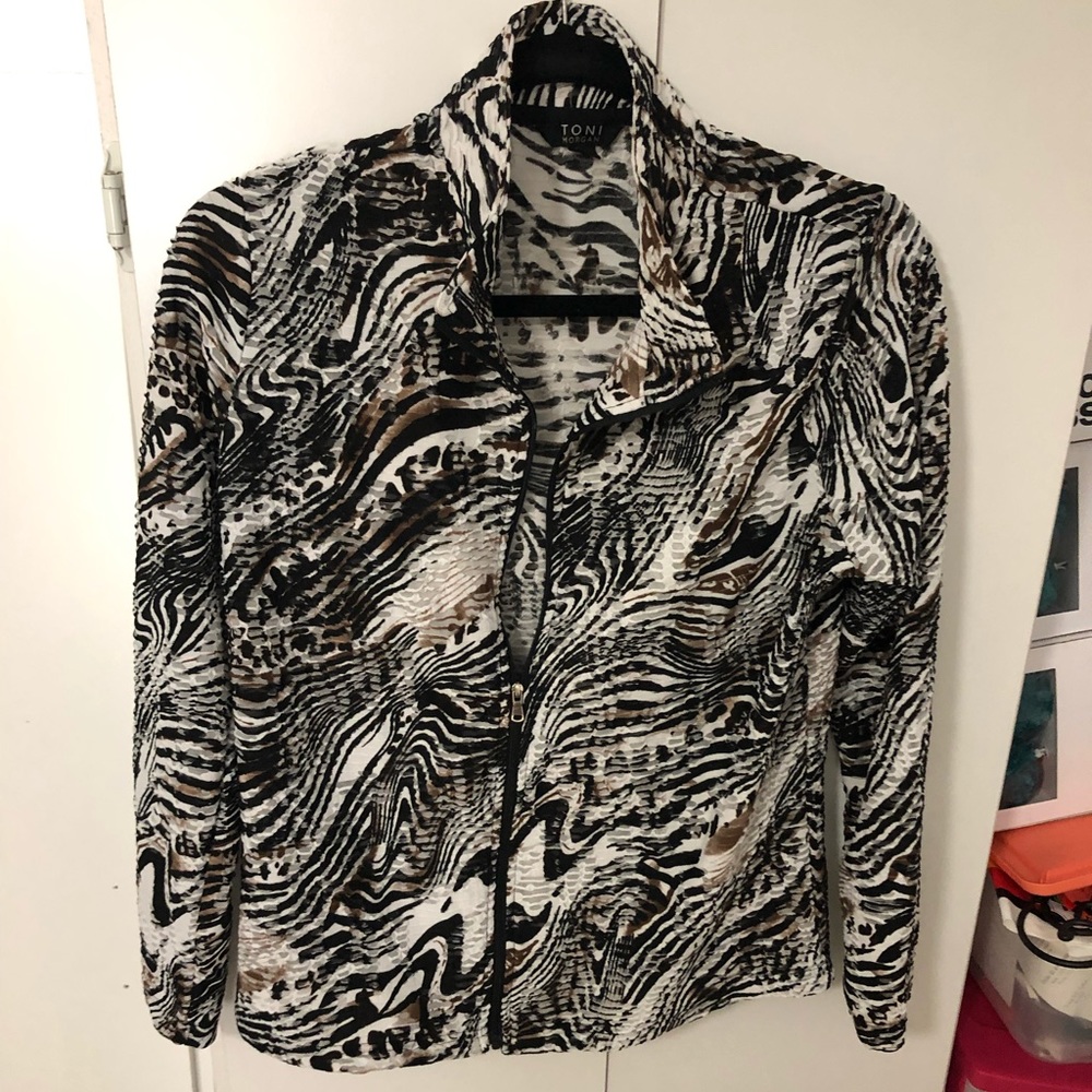 Toni Morgan! Zebra see through jacket